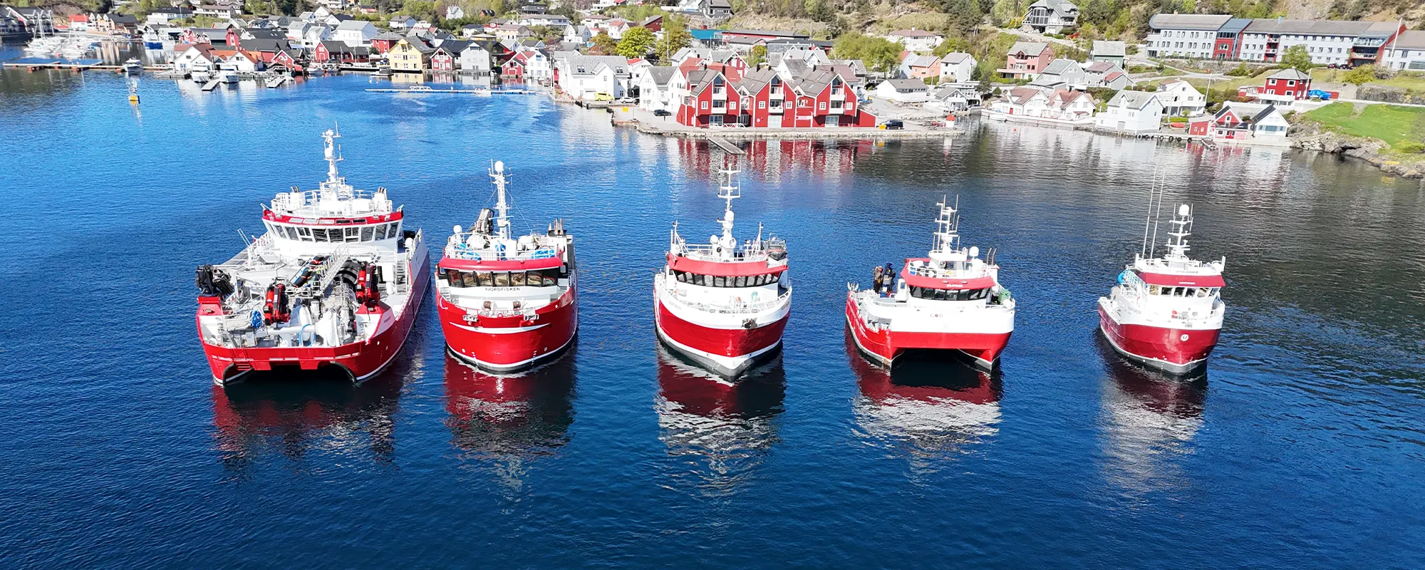 Sjøprodukt har fem spesialfartøy som operer langs kysten på Vestlandet